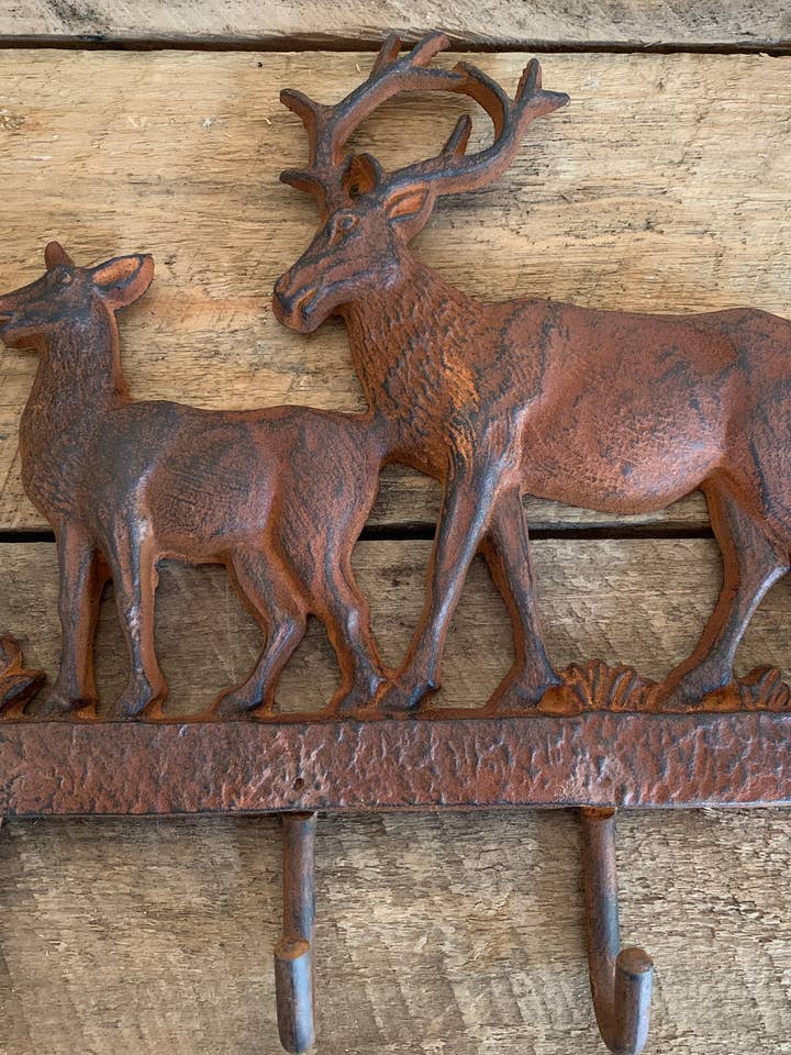 Deer Motif Cast Iron Wall Hook for wholesale by Steel Heart Ltd.