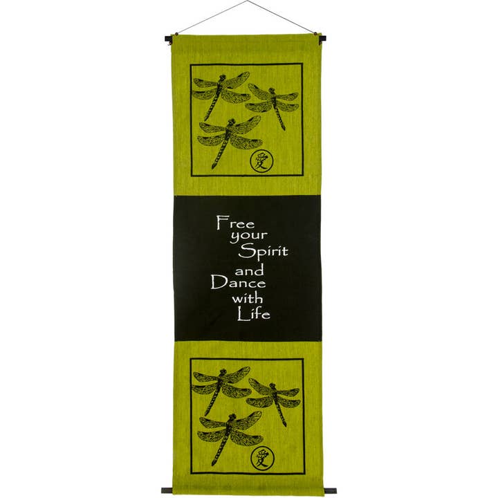Kheops International - Wholesale Banner - Cotton Inspirational Banner - Dragonfly (Each)