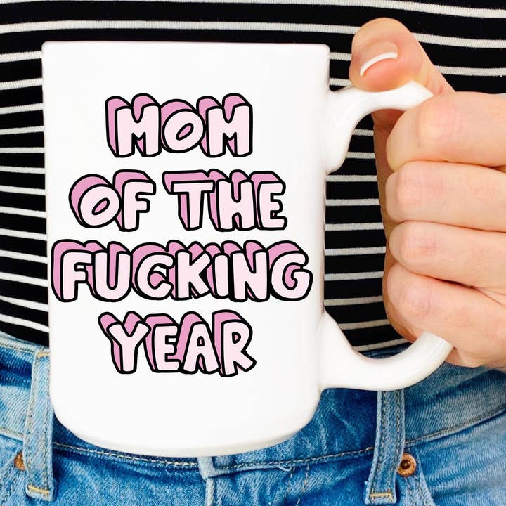 Mug Mom Of The Fucking Year pour la vente par Sunshine & Lemons Co.