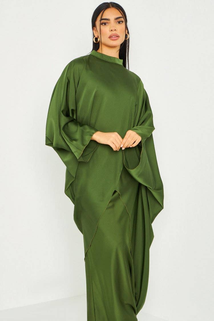 De La Creme Fashions – Conjunto de top e saia - Mulher por atacado – Conjunto feminino Abaya com saia - SURAYYA14