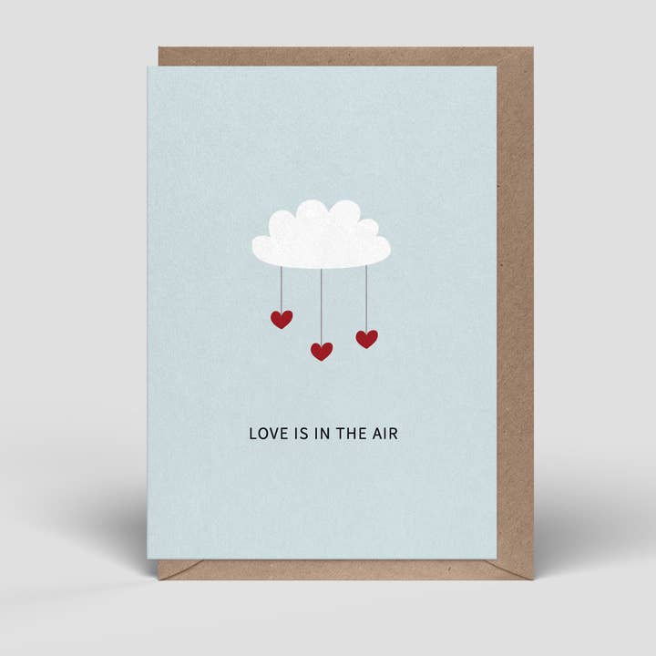Carte de vœux - L'amour est dans l'air - N° 285 pour la vente par Naturbedacht