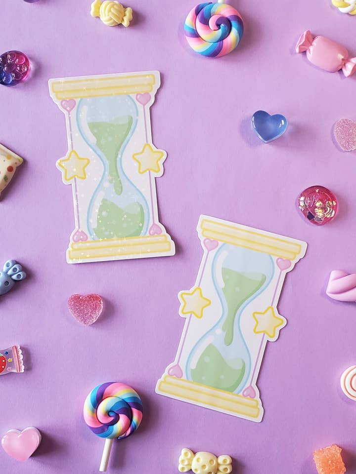 Vinyl-Aufkleber | Cute Witchy Pastel Magic Hourglass für den Großhandel von StrangelyArranged