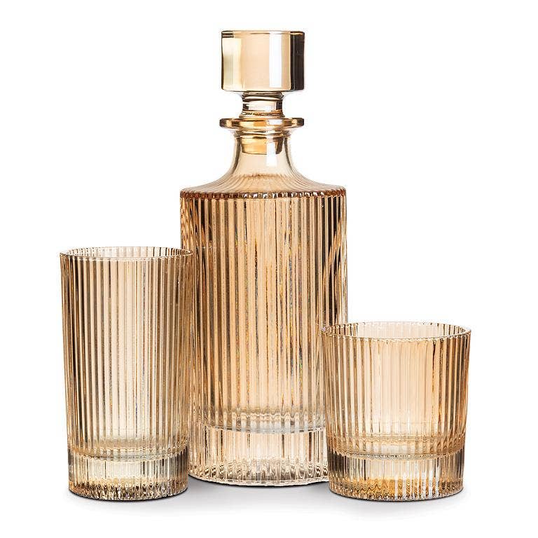 Abbott - Wholesale Decanter - Vertical Optic Decanter-Amber-10.5"H(28oz)1