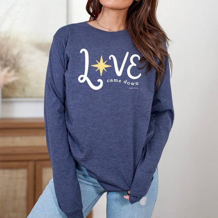 Corinthian's Corner - Wholesale Screen Printed T-Shirt - Women's - Love Came Down Long Sleeve1