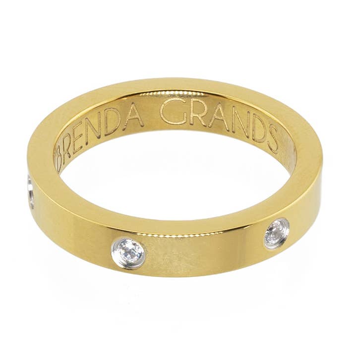 Wasserdichter Gold-Diamantring-Band für den Großhandel von Brenda Grands Jewelry