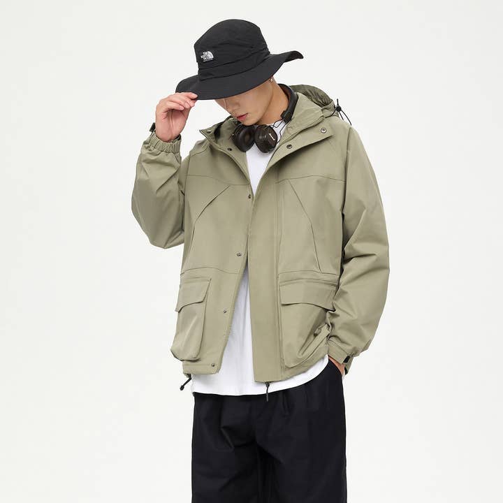 Patched Pockets Waterproof Jacket in Lightolive and other Purchase Wholesale laufbekleidung. Free Returns & Net 60 Terms on Faire trending on Faire.