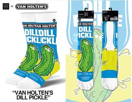 Odd Sox – wholesale Socks – Unisex – Van Holtens Dill Pickle - Mens Crew Straightt0