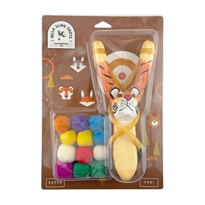 Hella Slingshots - Wholesale Slingshot - Kids - Tiger Slingshot + Felt Ammo2