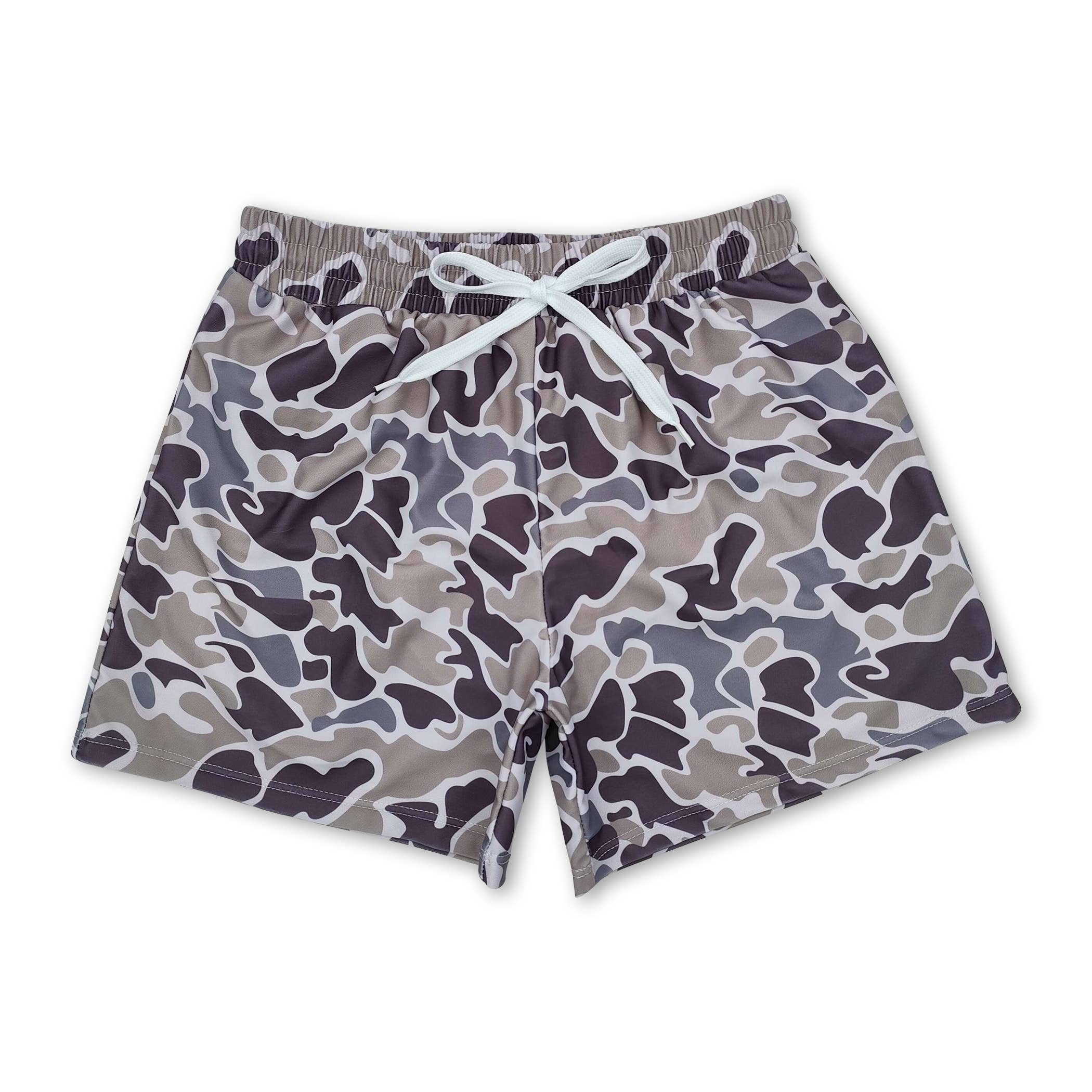 Yawoo Garments - Wholesale Swim Shorts - Kids - Camo summer boy swim trunks