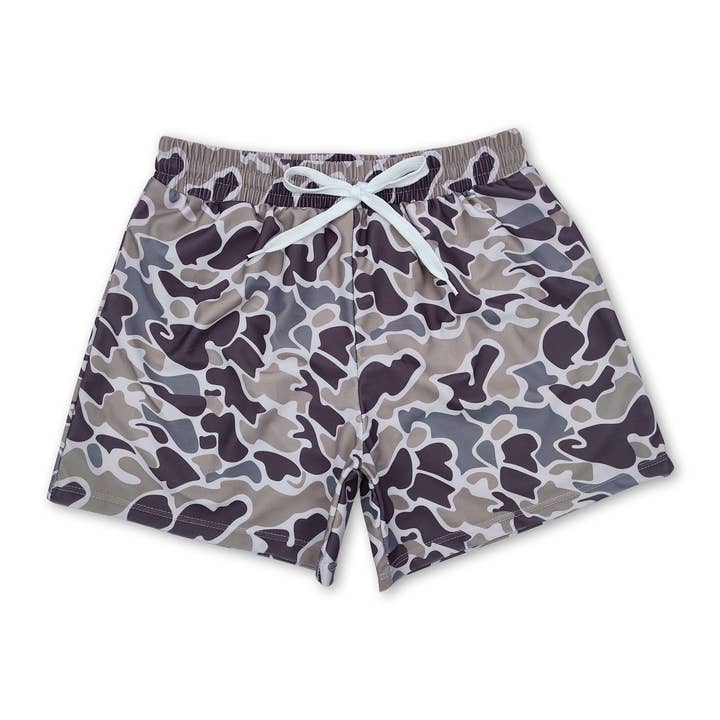 Camo summer boy swim trunks for wholesale by Yawoo Garments