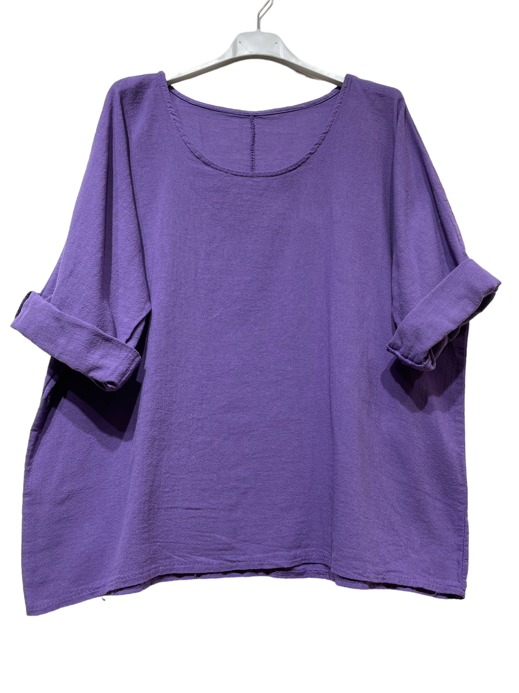 LINEN & COTTON HOUSE – Engroshandel T-shirt – til kvinder – Crop-top i bomuld og hør, bedst sælgende model 101162