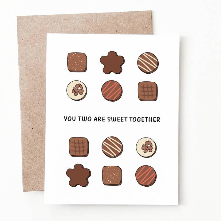 Chocolate Wedding Card for wholesale by Nine Two Design