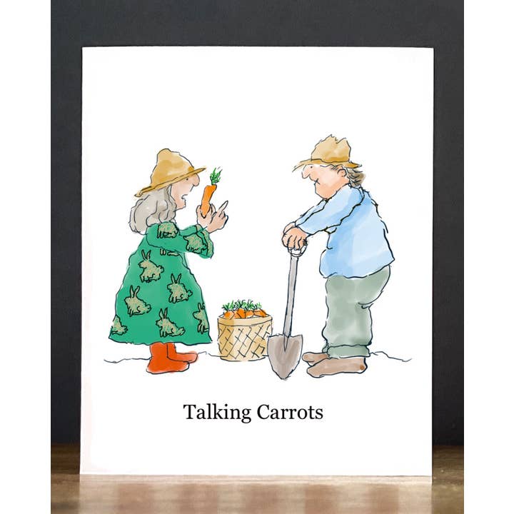 Notecards: Talking Carrots for wholesale by Cards by Charlot