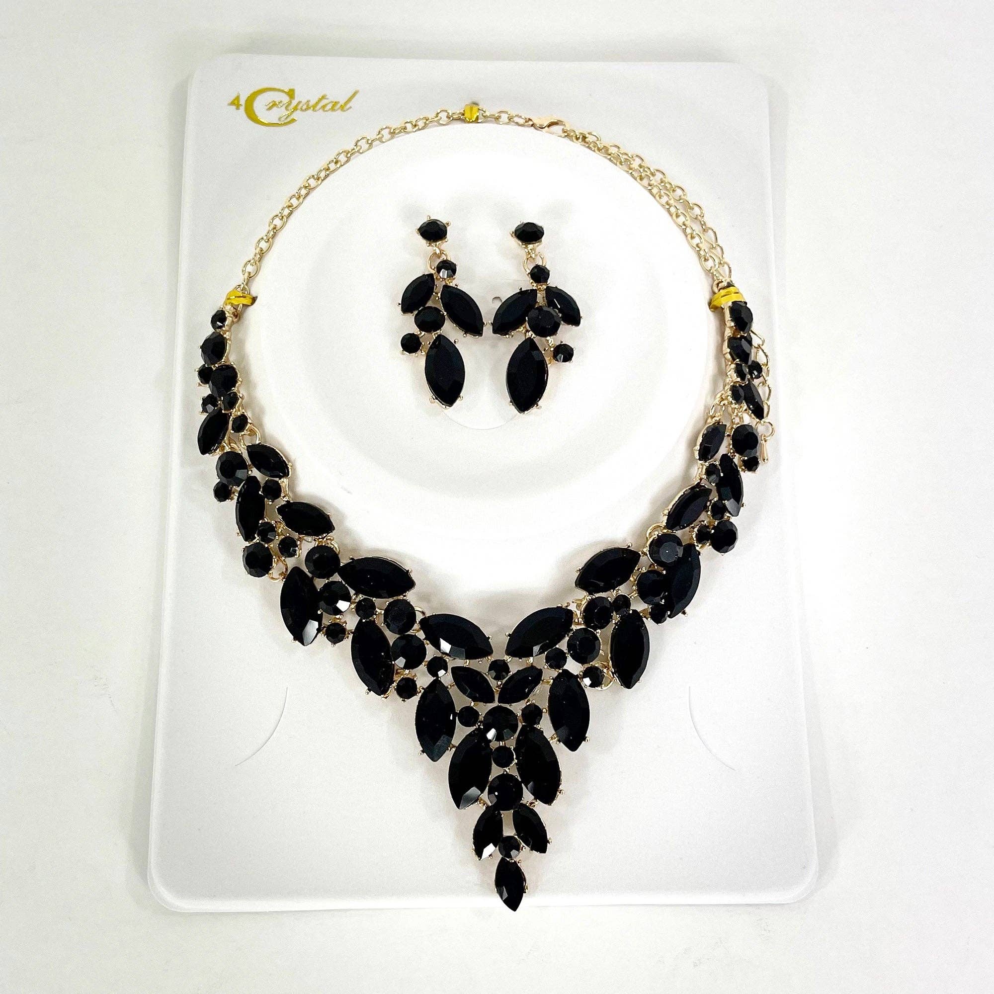 TAPA fashion - Wholesale Jewelry Set - Crystal Necklace Earring Set FJN367 (1PC)13