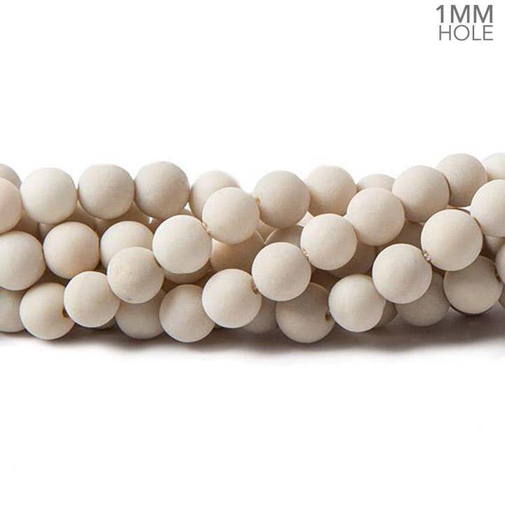 Perles rondes unies River Stone Jasper de 6 mm, 14,25 pouces, 60 pièces pour la vente par The Bead Traders