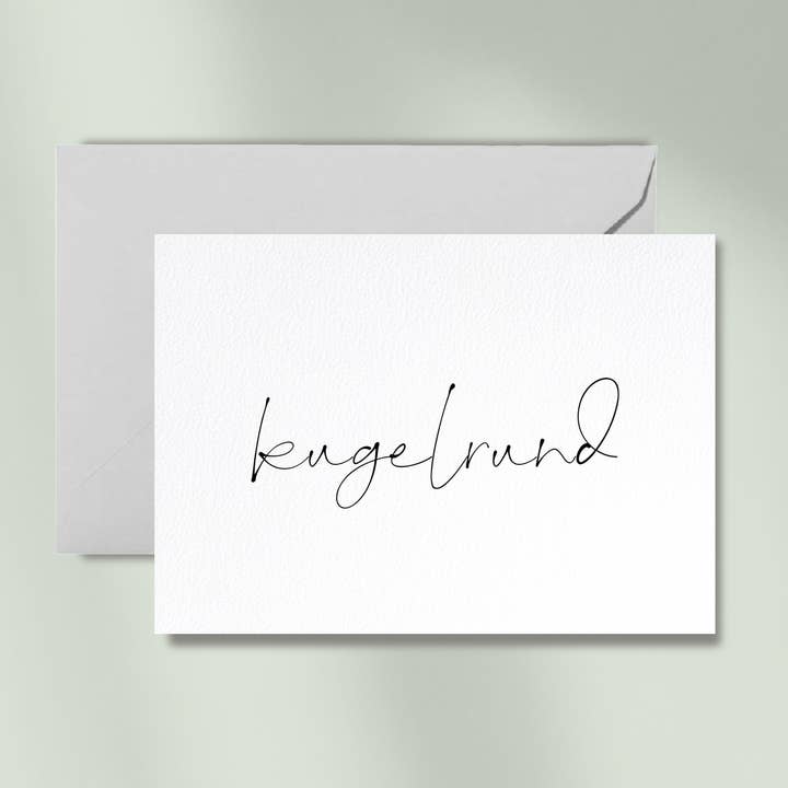 Debblschebbl Design Studio - Wholesale Babykaartje - Kugelrund | kaart met envelop