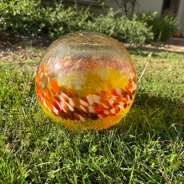 ApricotMint - Wholesale Outdoor Ornament/Decor - 10" Art Glass Solar LED Orb5