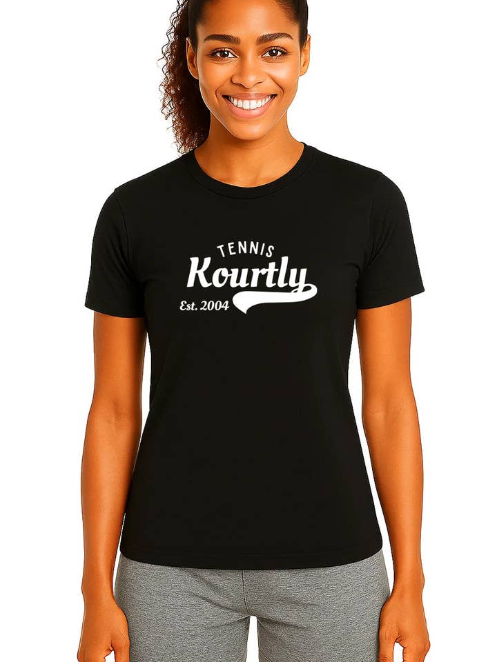 Women KOURTLY Signature Tennis Tee for wholesale by KOURTLY by Loriet Sports