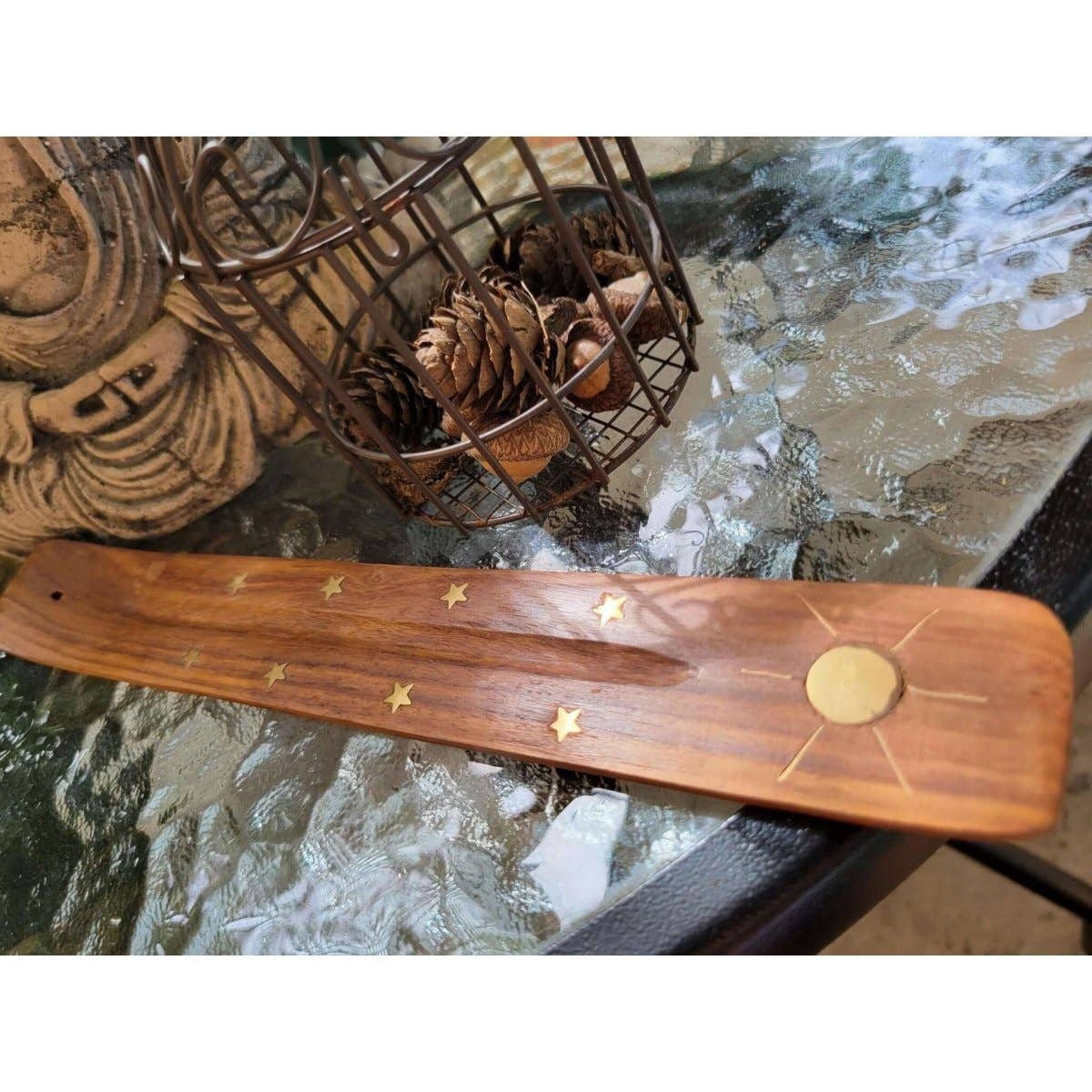 My Magic Place Shop - Wholesale Incense Holder - Wooden Ash Catcher Incense Holder/Hand Crafted Incense Burne4