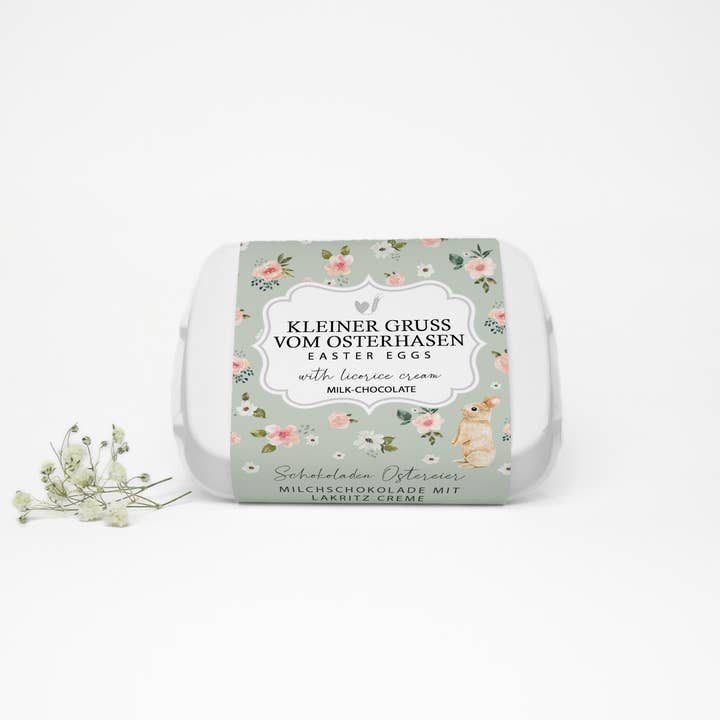Bake Affair GmbH – Großhandel Schokolade – Schokoladen Ostereier "Kleiner Gruß vom Osterhasen"
