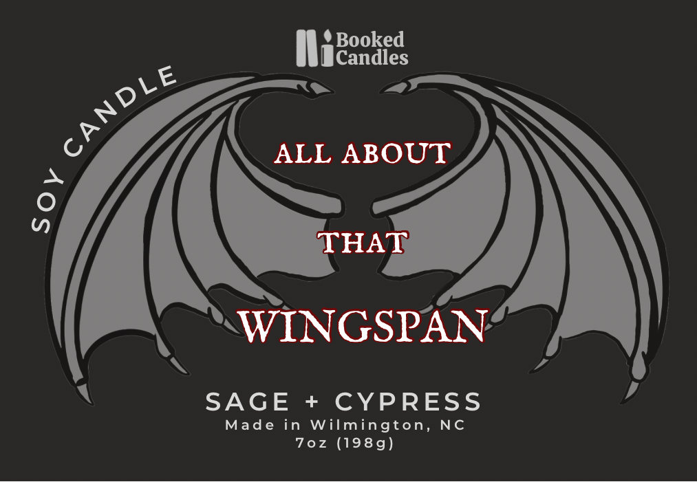 Booked Candles - Wholesale Jar/Filled Candle - All About That Wingspan - ACOTARverse2