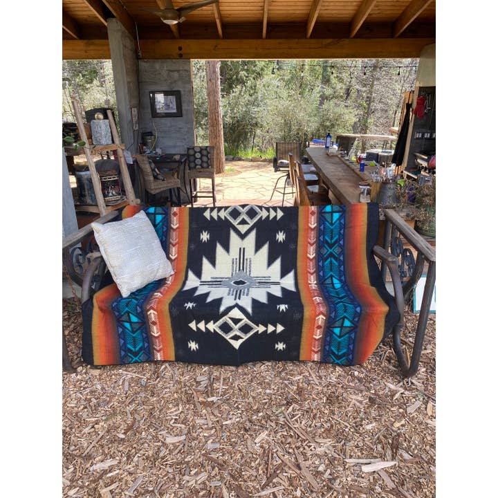 SoulCrafts - Venta al por mayor Mantas de sofá - Manta étnica reversible de alpaca Throw Chakana