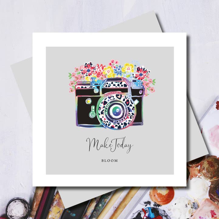 Prickig Kärlek Gör Idag Blomma Kamera Gratulationskort för wholesale av Marina B