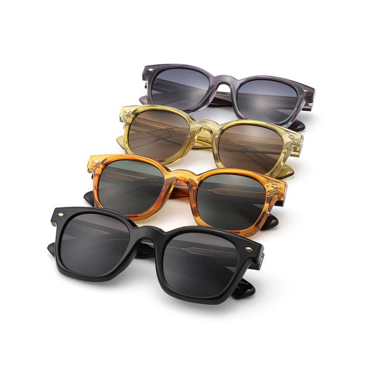 Cramilo Eyewear - Wholesale Sunglasses - Women's - Retro Square Polarized Curved Modern Fashion Sunglasses