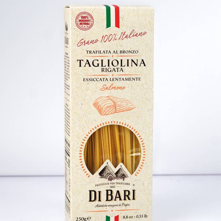 Gourmandise - Vendita all'ingrosso Pasta - Pasta Tagliolina rigata con salmone Di Bari 250 gr.1