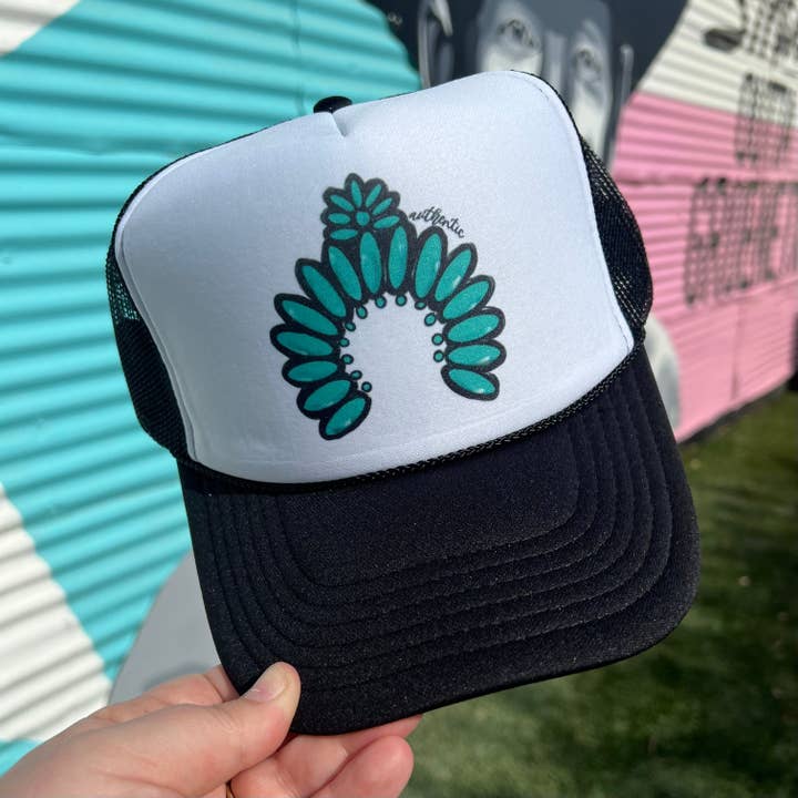 Squash Blossom Trucker Cap (Multiple Color Options) for wholesale by Turquoise & Tequila