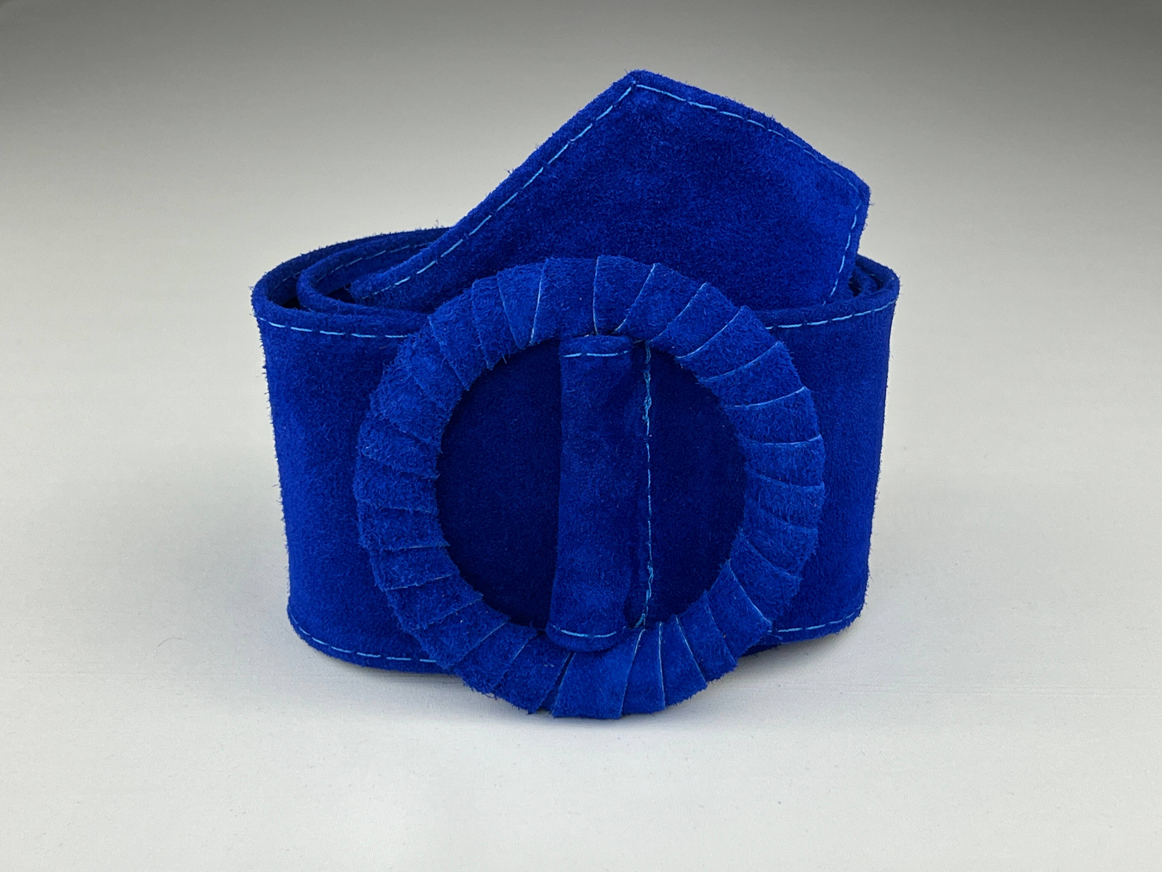 L'Emotion - Venta al por mayor Cinturón - Mujer - Cinturón ancho de cuero con hebilla redonda forrada tono sobre tono6