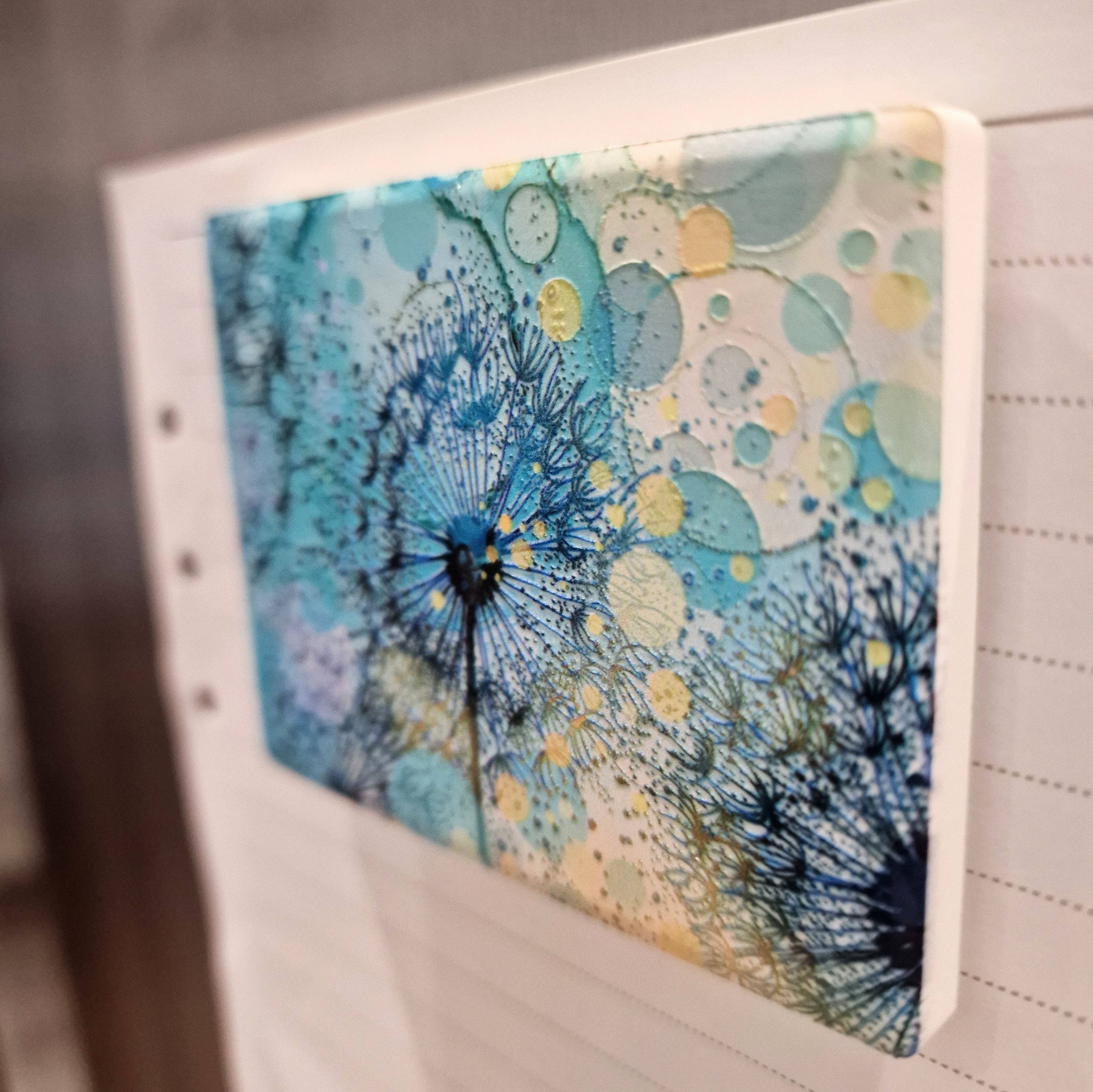 By Jo Crafts – wholesale Magnet – 76-MG Turquoise Dandelion Magnet 4