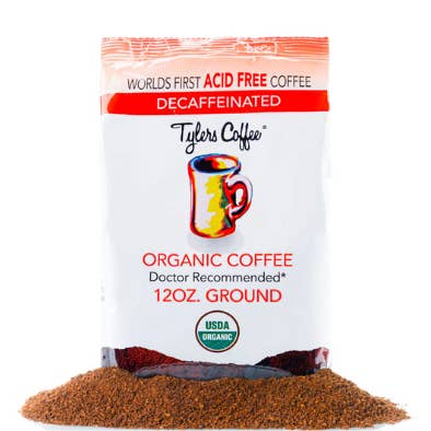 12oz Decaf Ground for wholesale by Tylers Coffee