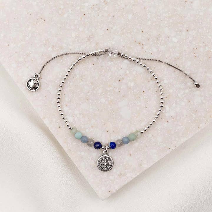 My Saint My Hero - Wholesale Charm/Dangle Bracelet - Family Virtues Bracelet - Gold / Mixed