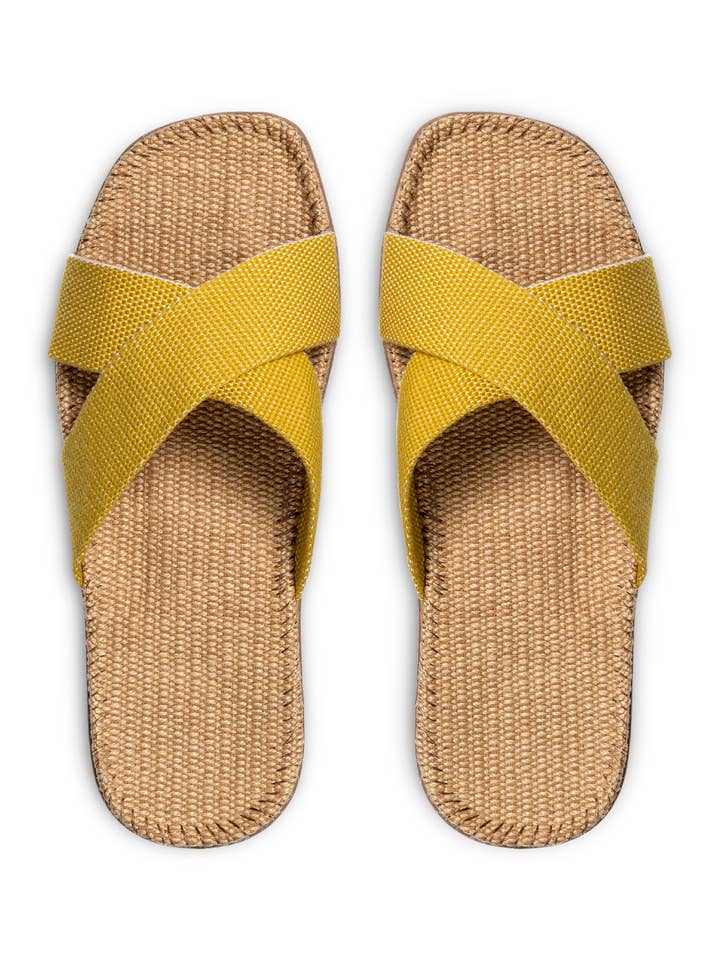Shangies by Stilov - Vendita all'ingrosso Sandali - Unisex - Sandali unisex in juta Shangies – Mellow Maize (giallo)1