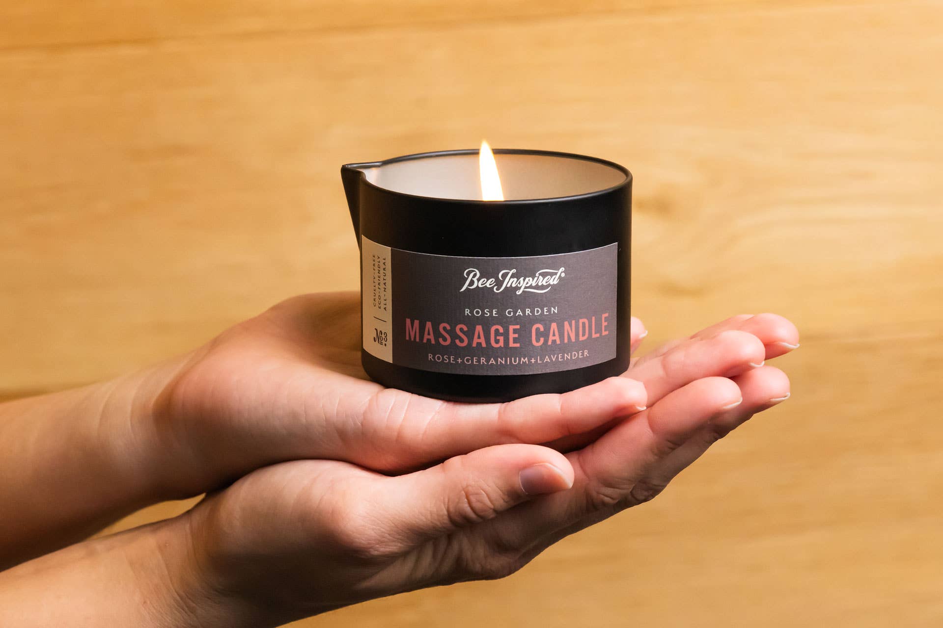 Bee Inspired - Wholesale Massage Oil/Gel - Rose Garden Massage Candle | 5.6oz Rose & Lavender Skincare1