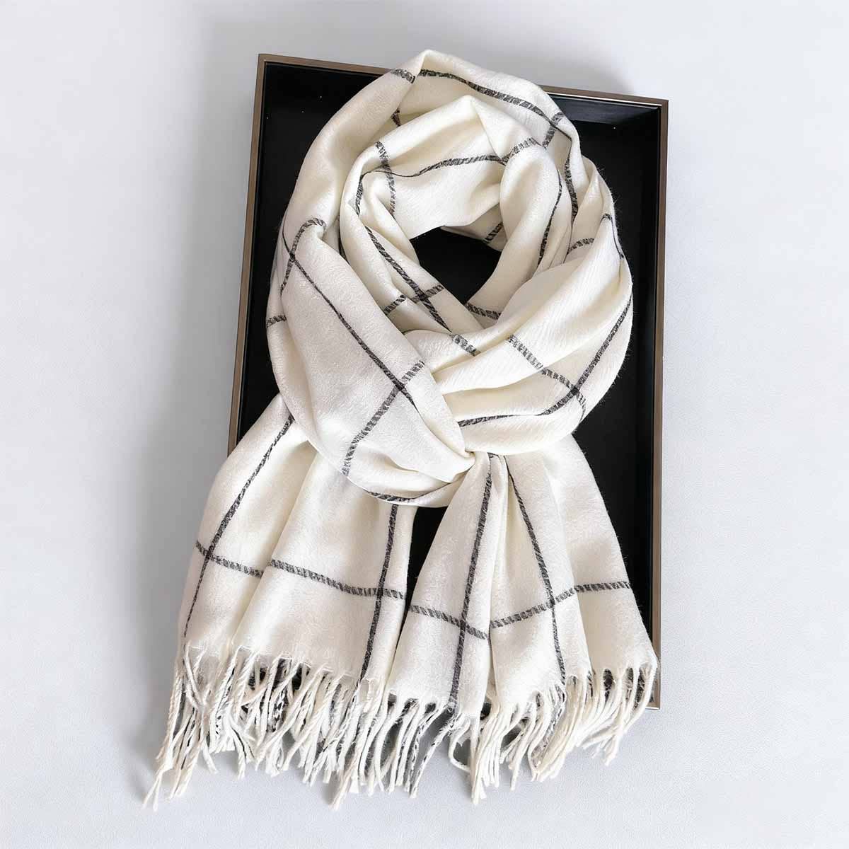 NINEXIS - Wholesale Scarf - Women's - CWASC03356_KOREAN PLAID CASHMERE FEEL UNISEX WINTER SCARF9