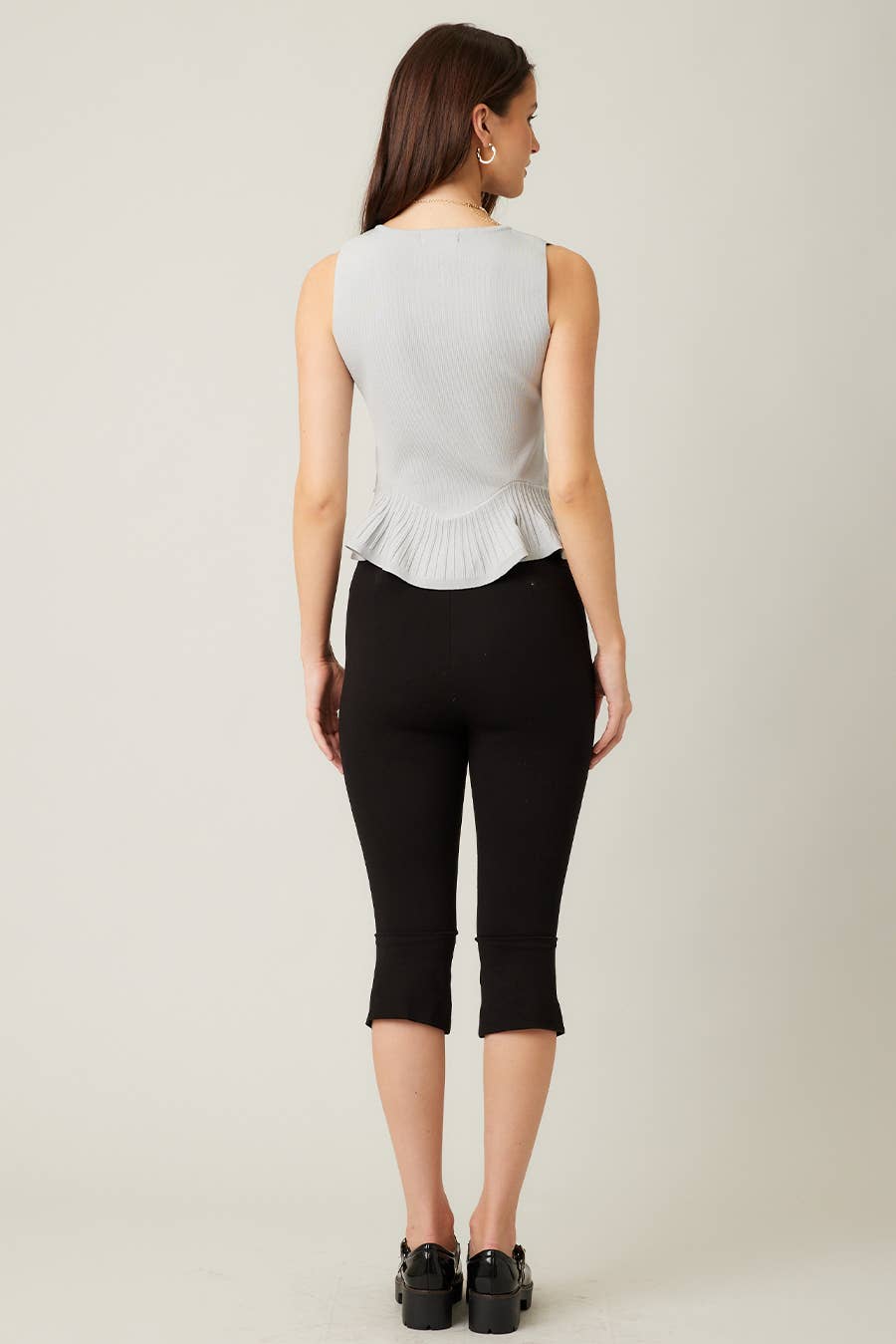 ILLA ILLA - Wholesale Cardigan - Women's - Everyday Comfort Knit Ruffle Hem Cardigan Sweater Tank31