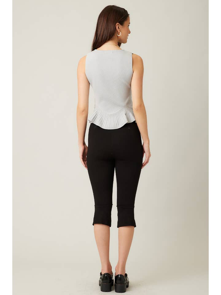 ILLA ILLA - Wholesale Cardigan - Women's - Everyday Comfort Knit Ruffle Hem Cardigan Sweater Tank31