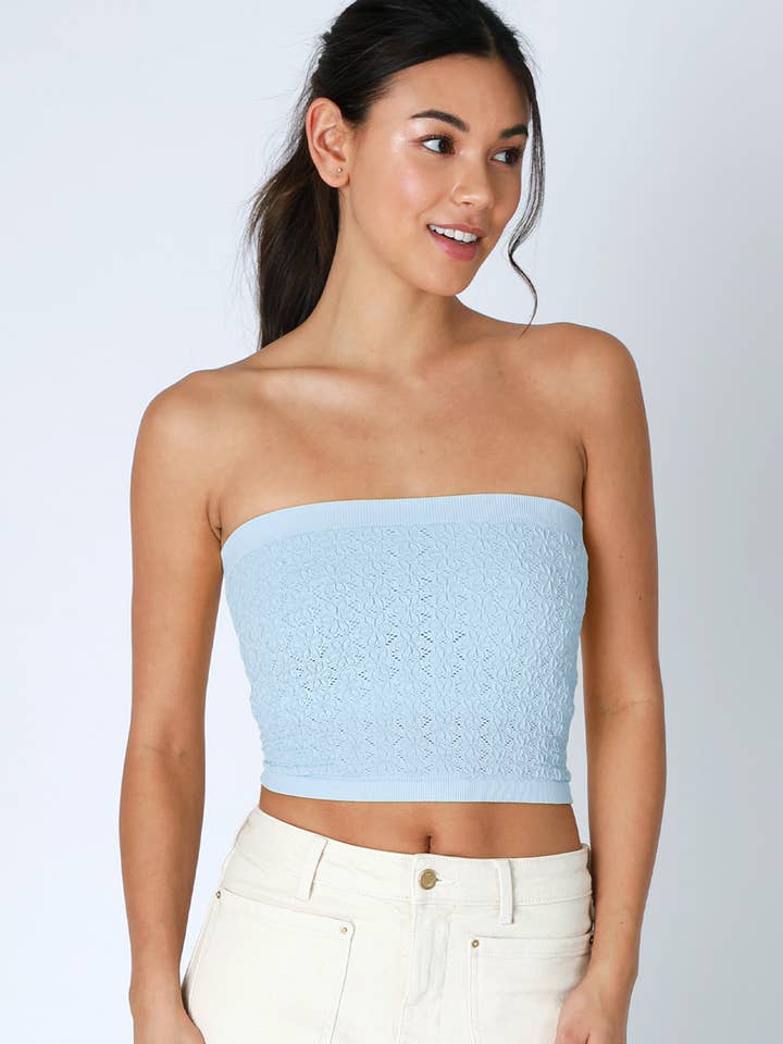 NIKIBIKI - Wholesale Bustier - Women's - NS8376 - Floral Lace Tube Top
