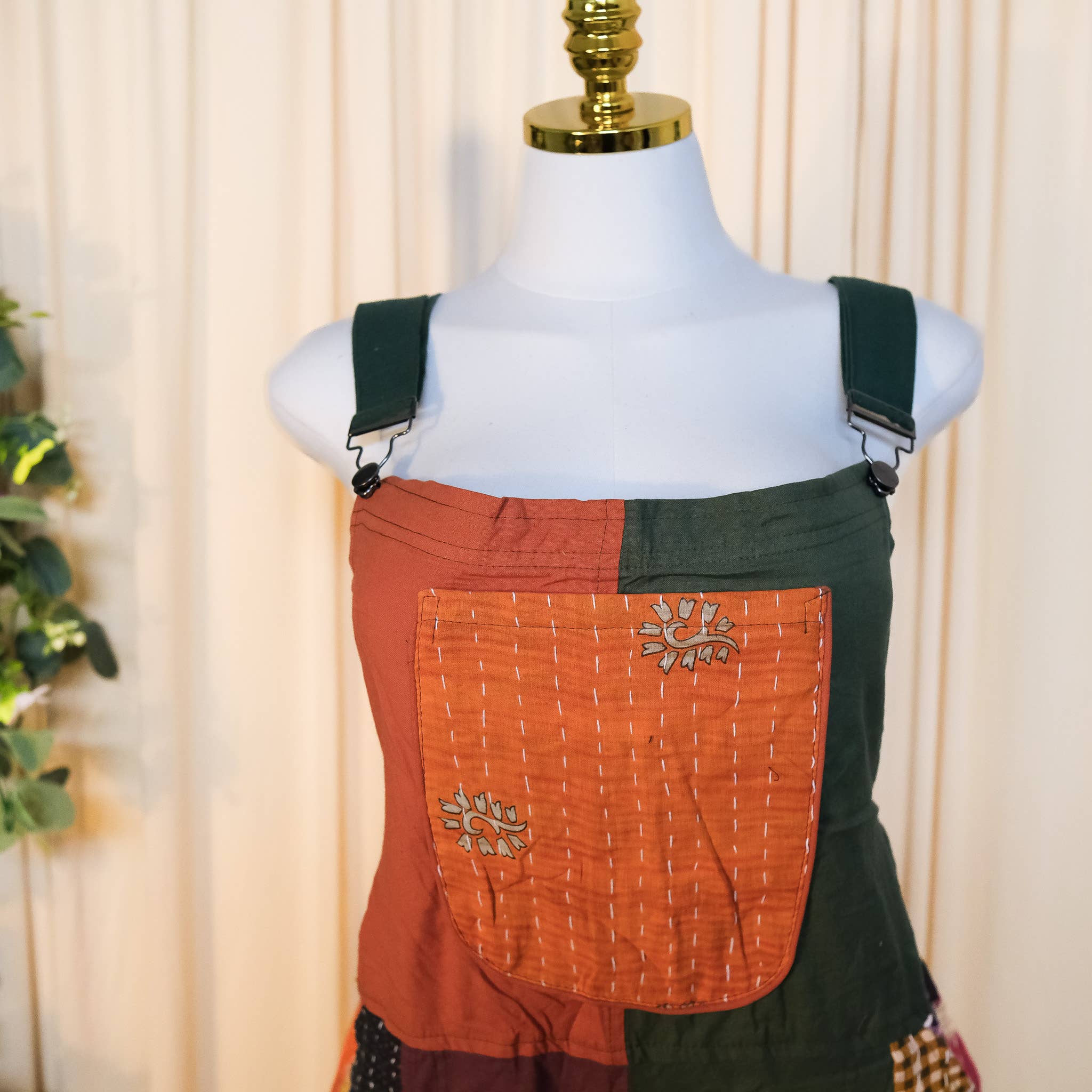 Karma Nepal Crafts - Wholesale Jumpsuit - Women's - Kantha Patchwork Boho Bell Bottom Jumpsuit 4