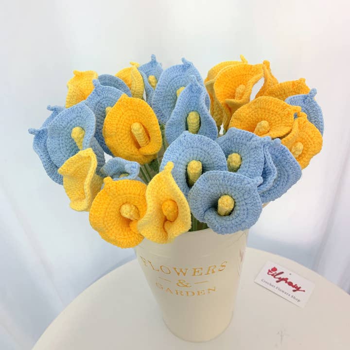 Crochet Calla Lily, Handmade flowers, gifts for any occasion for wholesale by Lilyrosy(Duty free)