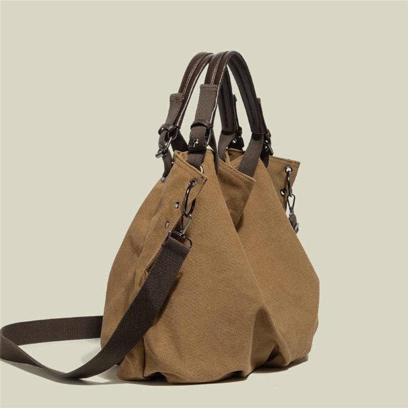 Brown Large Capacity Shoulder Tote Bag For Travel for wholesale on Faire2