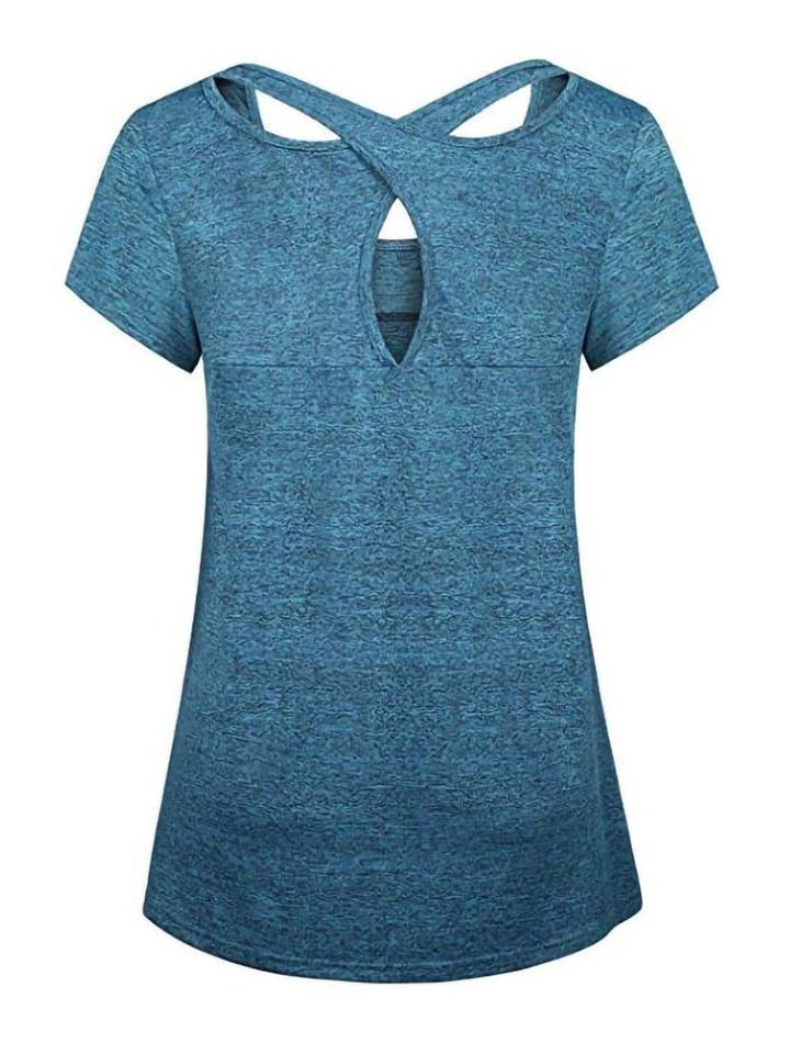 Active by Anna-Kaci - Wholesale Sporttop - Dames - Sportshirts voor sportkleding en hardlooptrainingen met gekruiste rugleuning1