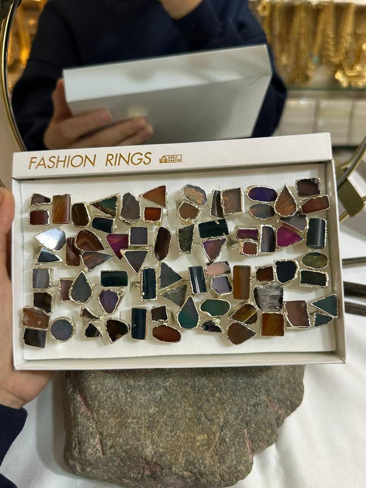 ANILLO DE ÁGATA para venta al por mayor de BUBU BY TEKIN SHOP