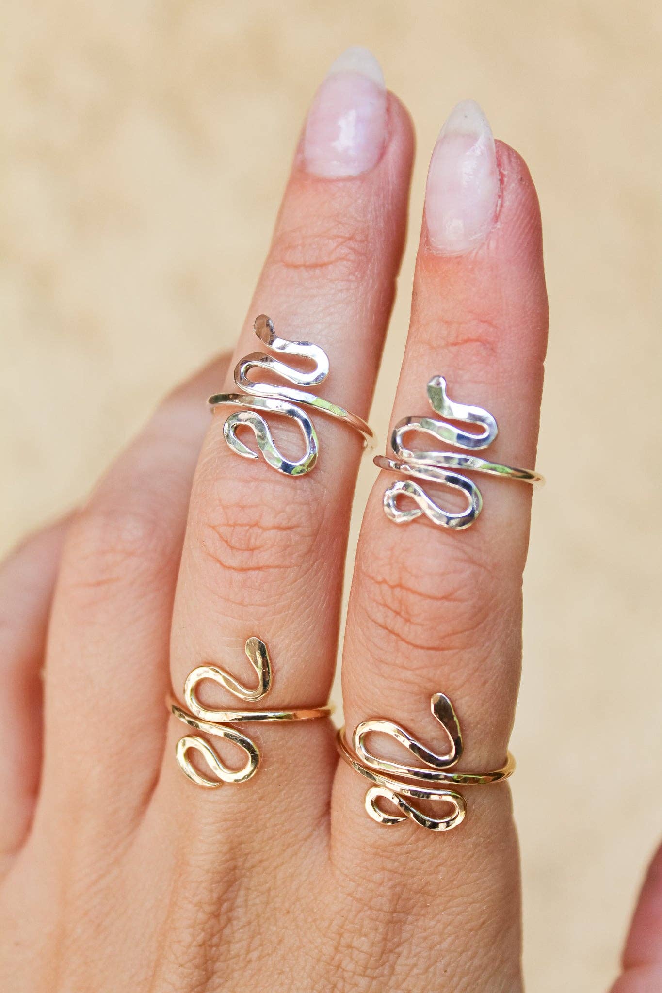Dazed and Topazed - Wholesale Cocktail/Statement Ring - Serpent Adjustable Rings6