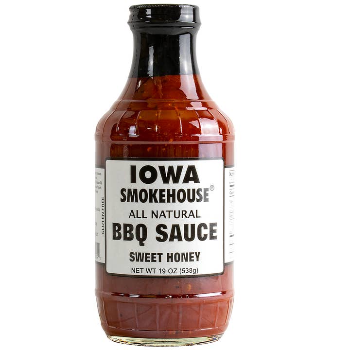 Sauce BBQ au miel sucré (12/caisse) pour la vente par IOWA SMOKEHOUSE