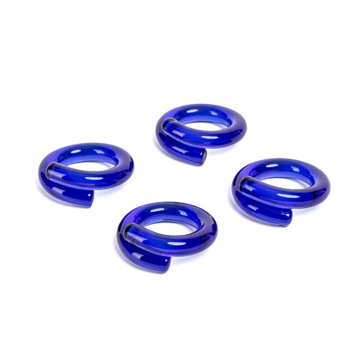 over&back - Wholesale Napkin Ring - Glass Napkin Rings – Hosting Essential – Set of 4