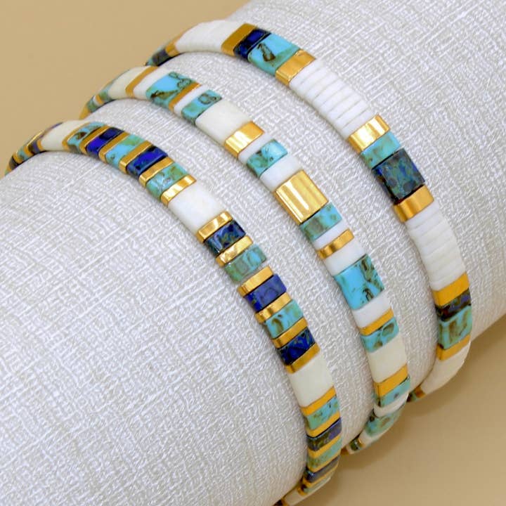 Collins Tila Beaded Bracelet Stack for wholesale by Myliu New York
