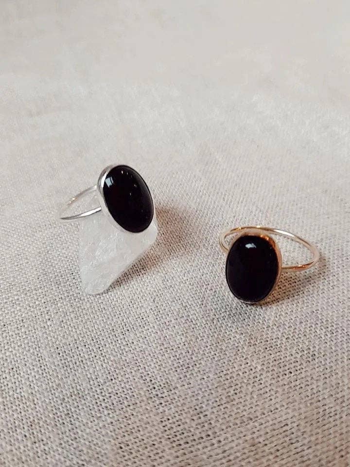 Black Onyx Ring for wholesale by Ladyfine Collective